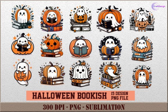 Download Cute Ghost Bookish PNG Halloween Clipart - Png Collection