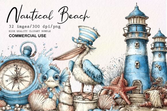 Download Whimsical Nautical Bech PNG Clipart Set - Png Collection