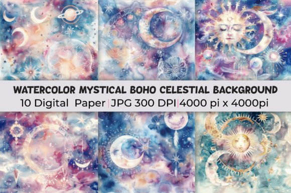 Download Mystical Boho Celestial Background - Boho Collection