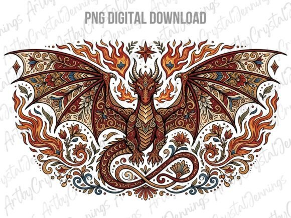 Download Mythical Detailed Ornate Red Dragon PNG - Png Collection