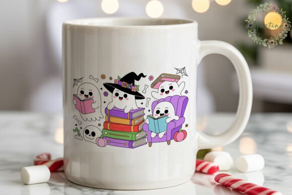 Download Cute Spooky Ghosts Reading PNG Clipart - Png Collection