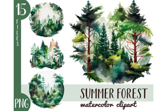 Download Watercolor Forest Clipart - Wood PNG - Png Collection