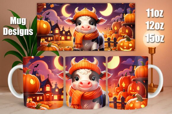 Download Halloween Cow Cozy Vibes Png Wrap - Png Collection