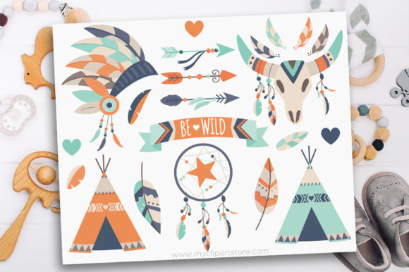 Download Tribal Boho Elements Clipart - Boho Collection