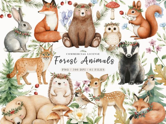 Download Boho Woodland Baby Floral Animals Png - Boho Collection