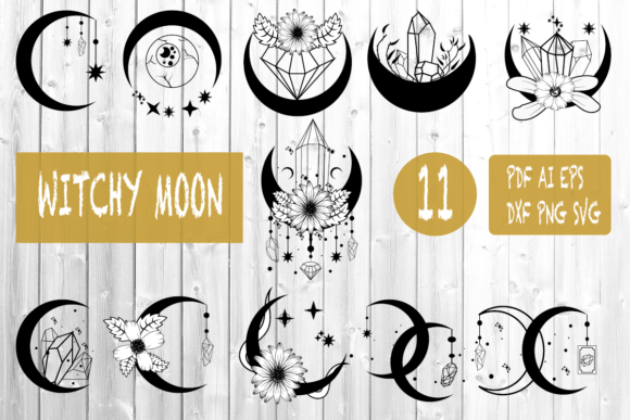 Download Moon Boho Celestial SVG PNG Bundle - Boho Collection
