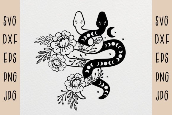 Download Snake Yin Yang SVG File, Boho Celestial - Boho Collection