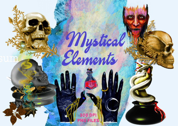 Download 13 Mystical Elements  Spooky Halloween - Elements Collection