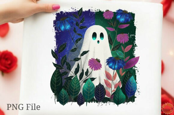 Download Halloween Fall Floral Boho Ghost Png - Boho Collection