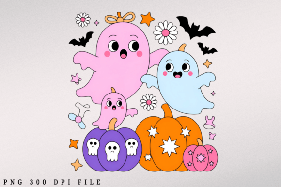 Download Floral Ghost Halloween Coquette PNG - Png Collection