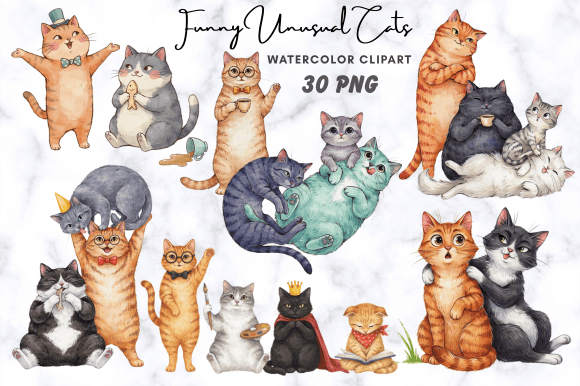 Download Funny Unusual Cats Clipart Png - Png Collection