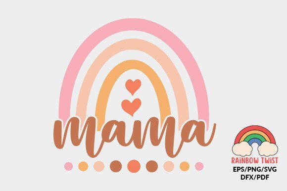 Download Mama Boho Rainbow PNG SVG Design - Boho Collection