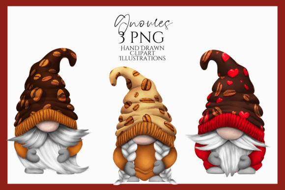Download Coffee Gnome Clipart Set - 3 PNG Files - Png Collection
