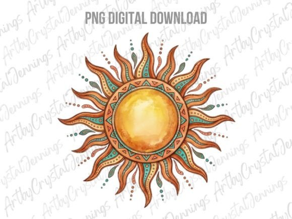 Download Celestial Boho Western Sun PNG - Boho Collection