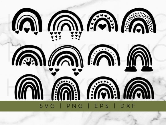 Download Boho Rainbows SVG Clipart - Boho Collection