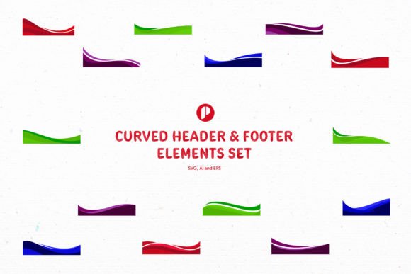 Download Modern Curved Header &amp; Footer Elements - Elements Collection