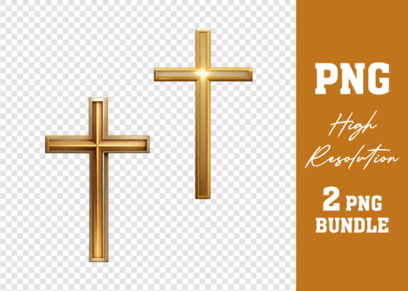 Download Watercolor PNG Ornate Gold Cross Bundle - Png Collection