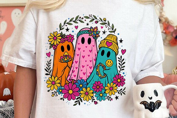 Download Cute Ghost Friends Halloween PNG - Png Collection