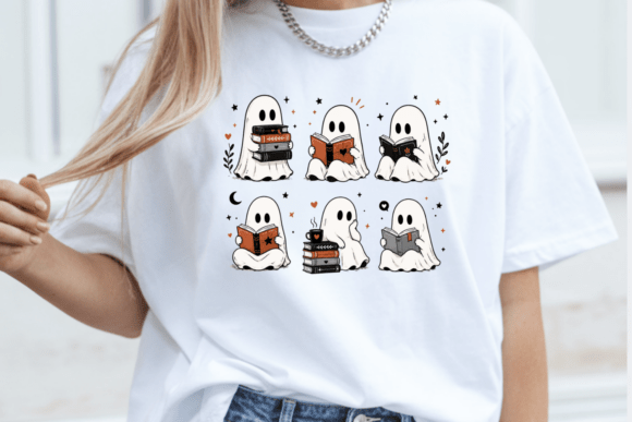 Download Cute Ghost Book Lover PNG - Png Collection