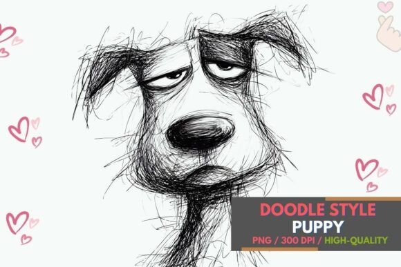 Download Scruffy Dog Sketch PNG Minimalist Art - Minimalist art Collection
