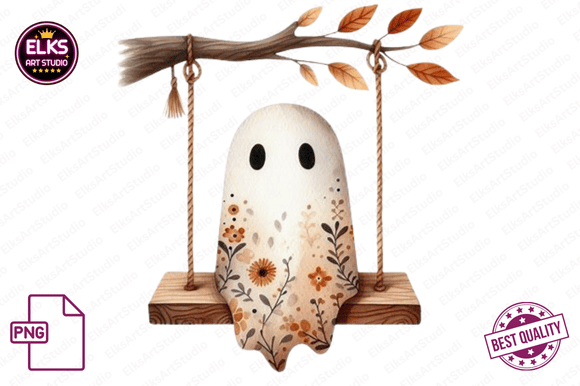 Download Vintage Fall Ghost Clipart, Autumn Boho - Boho Collection