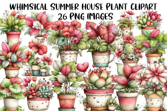 Download Whimsical Summer House Plant Clipart - House plant Collection