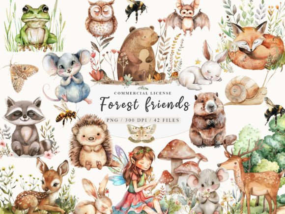 Download Cute Little Animal Clipart, Woodland PNG - Png Collection