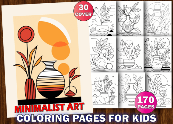 Download 170 Minimalist Art Coloring Book for Kid - Premium Resources