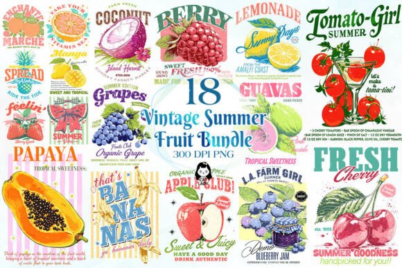 Download Vintage Summer Fruit Quotes PNG - Png Collection