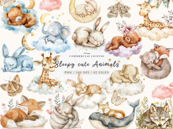 Download Sleepy Animals, Sweet Dreams Sign Png - Png Collection