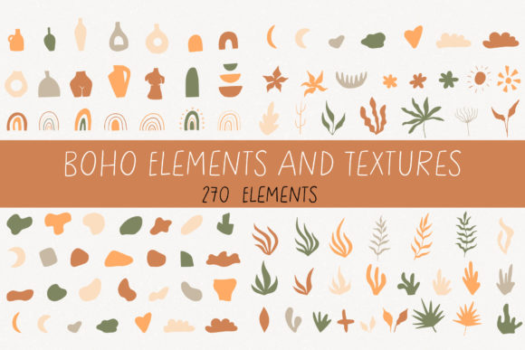 Download Boho Elements and Textures Bundle - Boho Collection