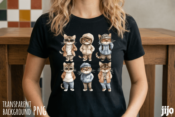 Download Cat Hipster Fashion Cute PNG - Png Collection