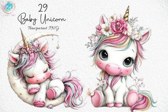 Download Baby Unicorn Clipart PNG - Png Collection