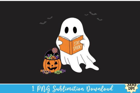 Download Cute Ghost Reading Book PNG - Png Collection