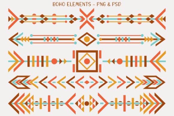 Download 5 X Boho Graphic Elements - Boho Collection