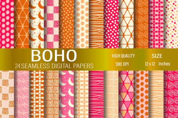 Download Boho Digital Papers Pack - Boho Collection