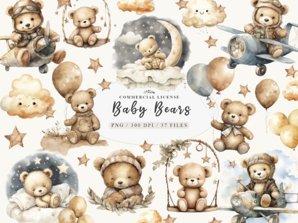 Download Nursery Teddy Bear Clipart,Boho Clipart - Boho Collection